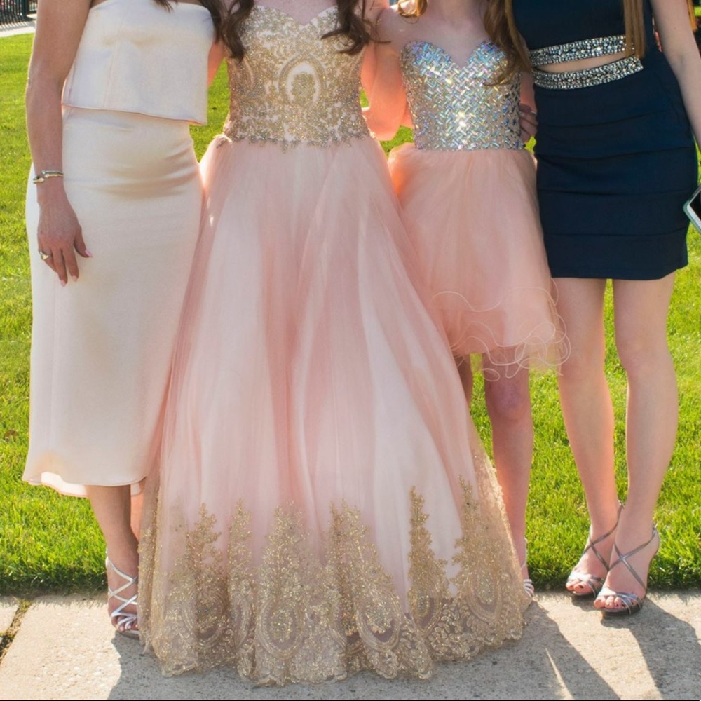 Long pink sweet 16 dress